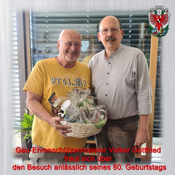 Volker Gottfried, Gau Ehrenschützenmeister, mit Michael Spörer, Gau-Schützenmeister